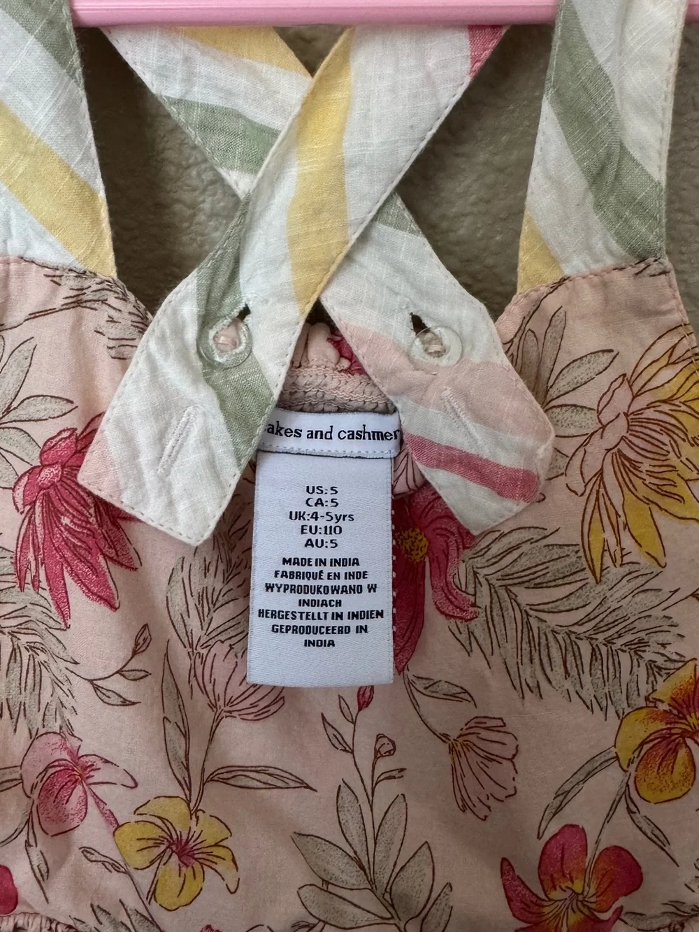 Girls' Pink Floral Sundress